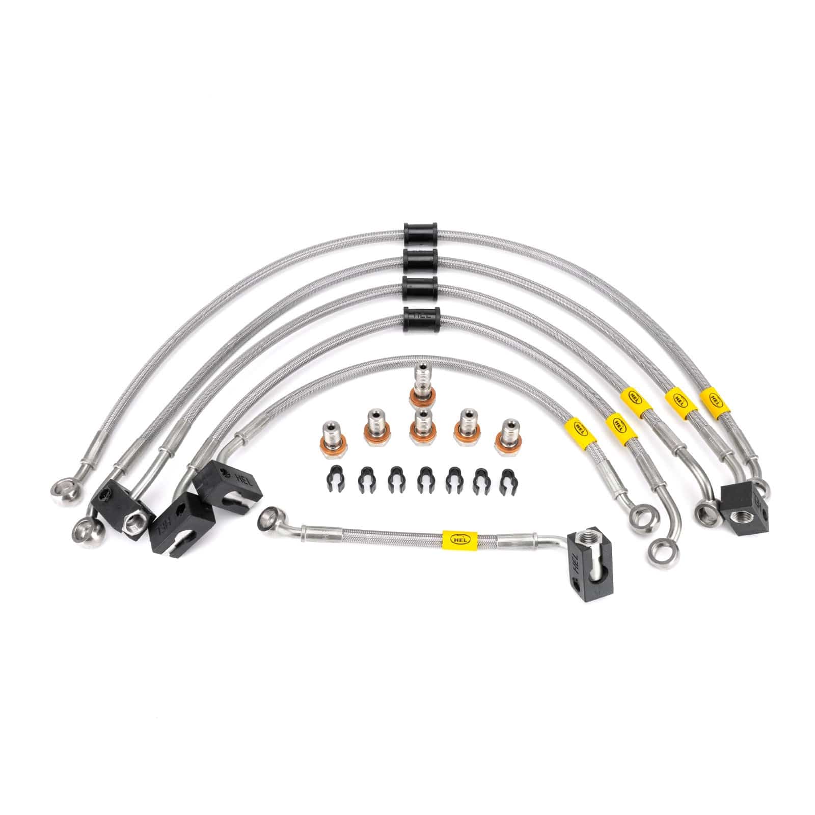 Hel Performance Braided Brake Lines - Motorcycle Honda CB1000R Neo Sports Café ABS AJ-AM 2018-2022 Flexible ABS Replacement Brake Lines HEL Stainless Steel Braided SR