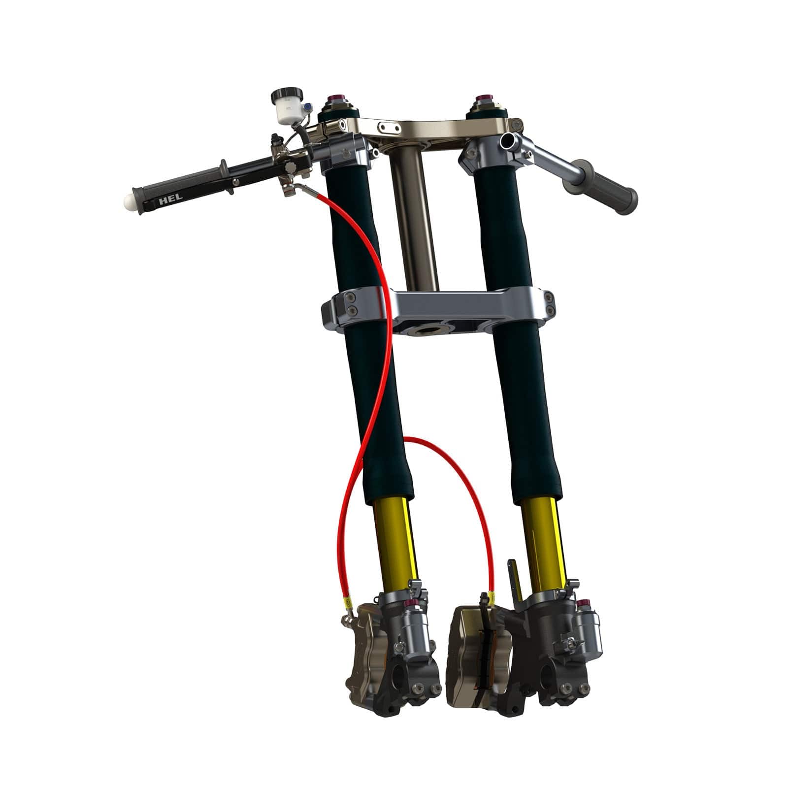 Hel Performance Braided Brake Lines - Motorcycle Honda CB600F Hornet 2007-2013 Over The Mudguard Brake Lines HEL Stainless Steel Braided SR