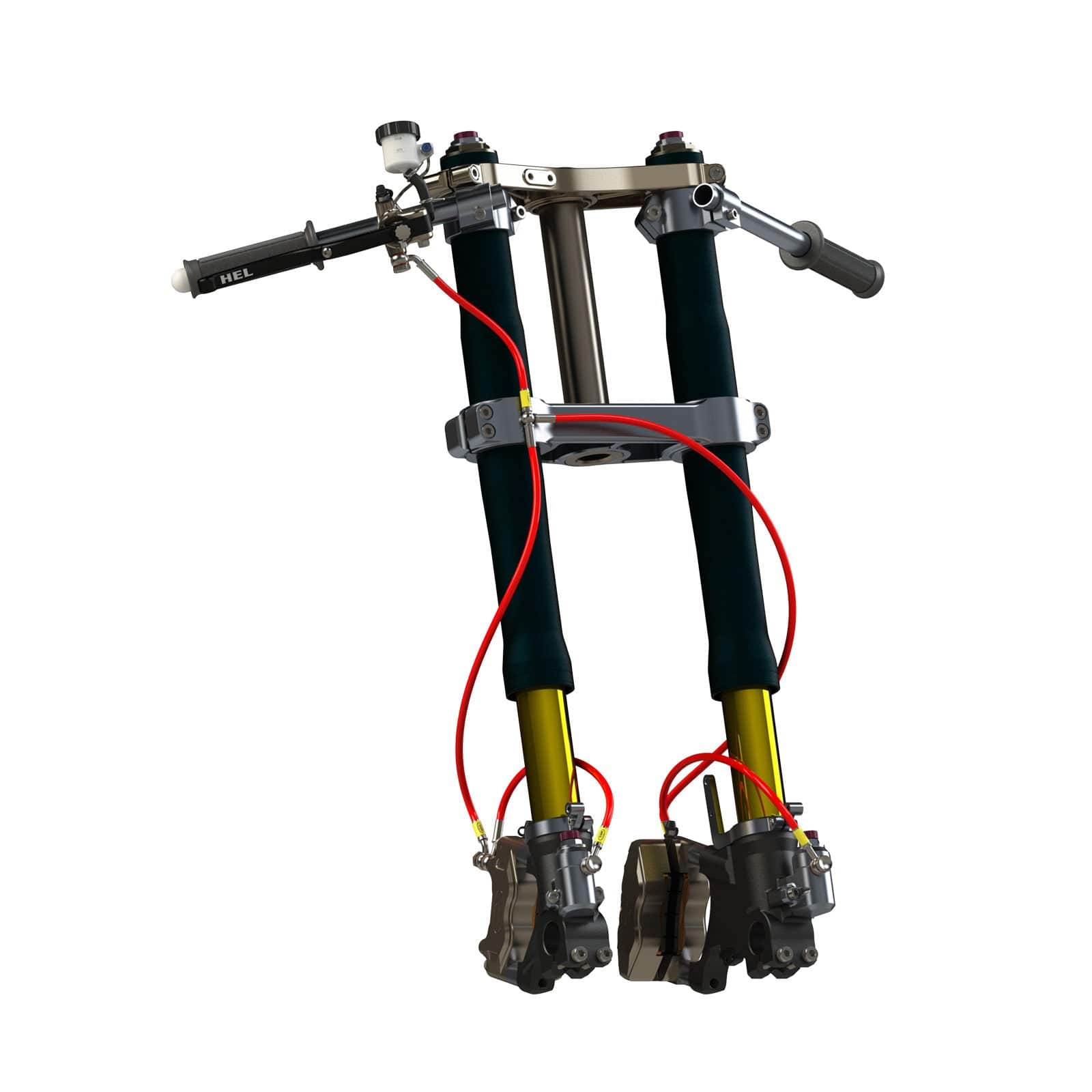 Hel Performance Braided Brake Lines - Motorcycle Honda RZV500R 1984-1988 Standard Replacement Brake Lines HEL Stainless Steel Braided SR