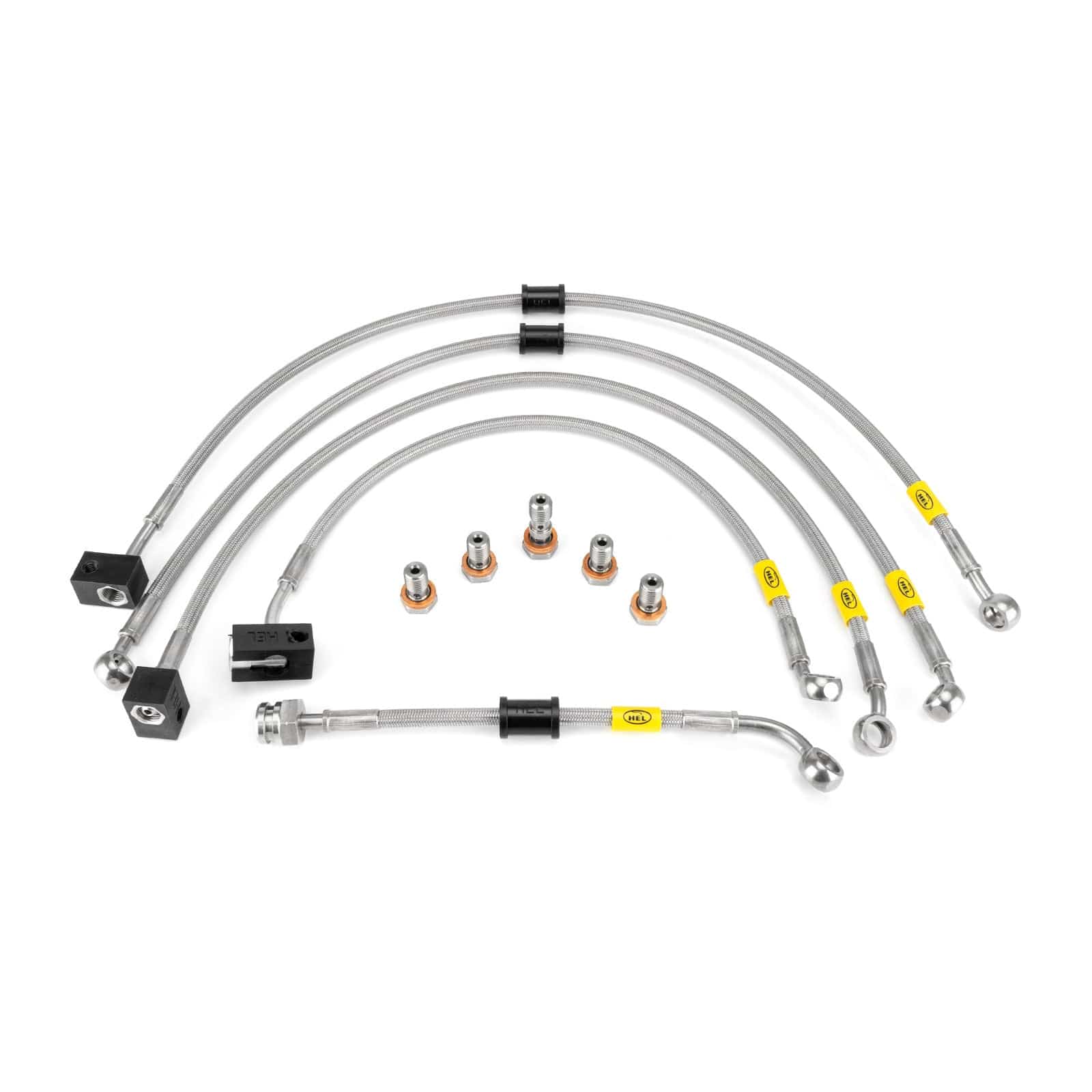 Hel Performance Braided Brake Lines - Motorcycle Suzuki DL1000 V-Strom ABS 2014-2019 Flexible ABS Replacement Brake Lines HEL Stainless Steel Braided SR
