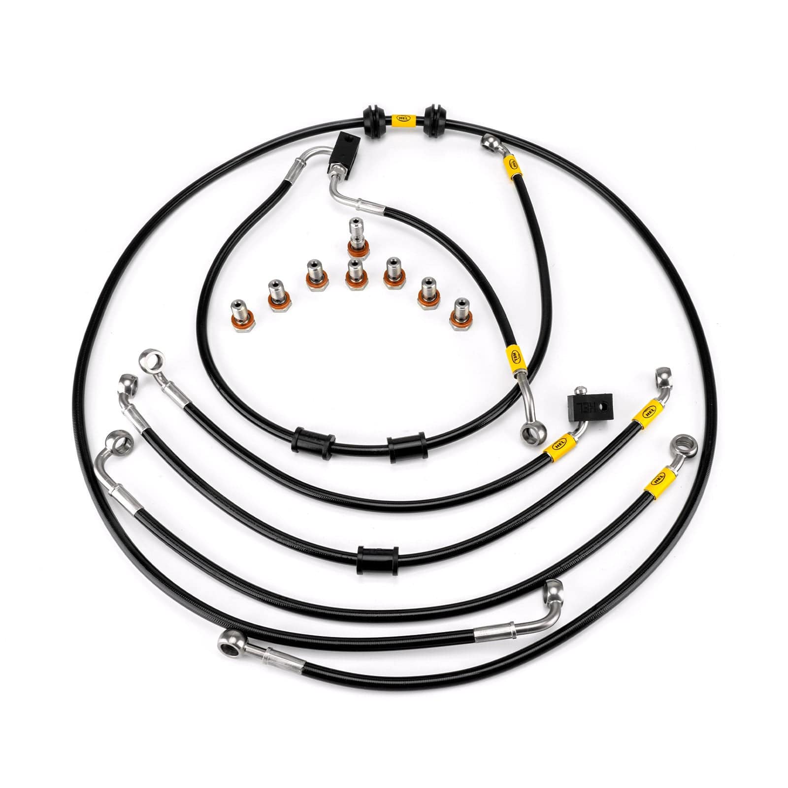 Hel Performance Braided Brake Lines - Motorcycle Suzuki GSX-R1000 L7-L9 2017-2022 Flexible ABS Replacement Brake Lines HEL Stainless Steel Braided SR