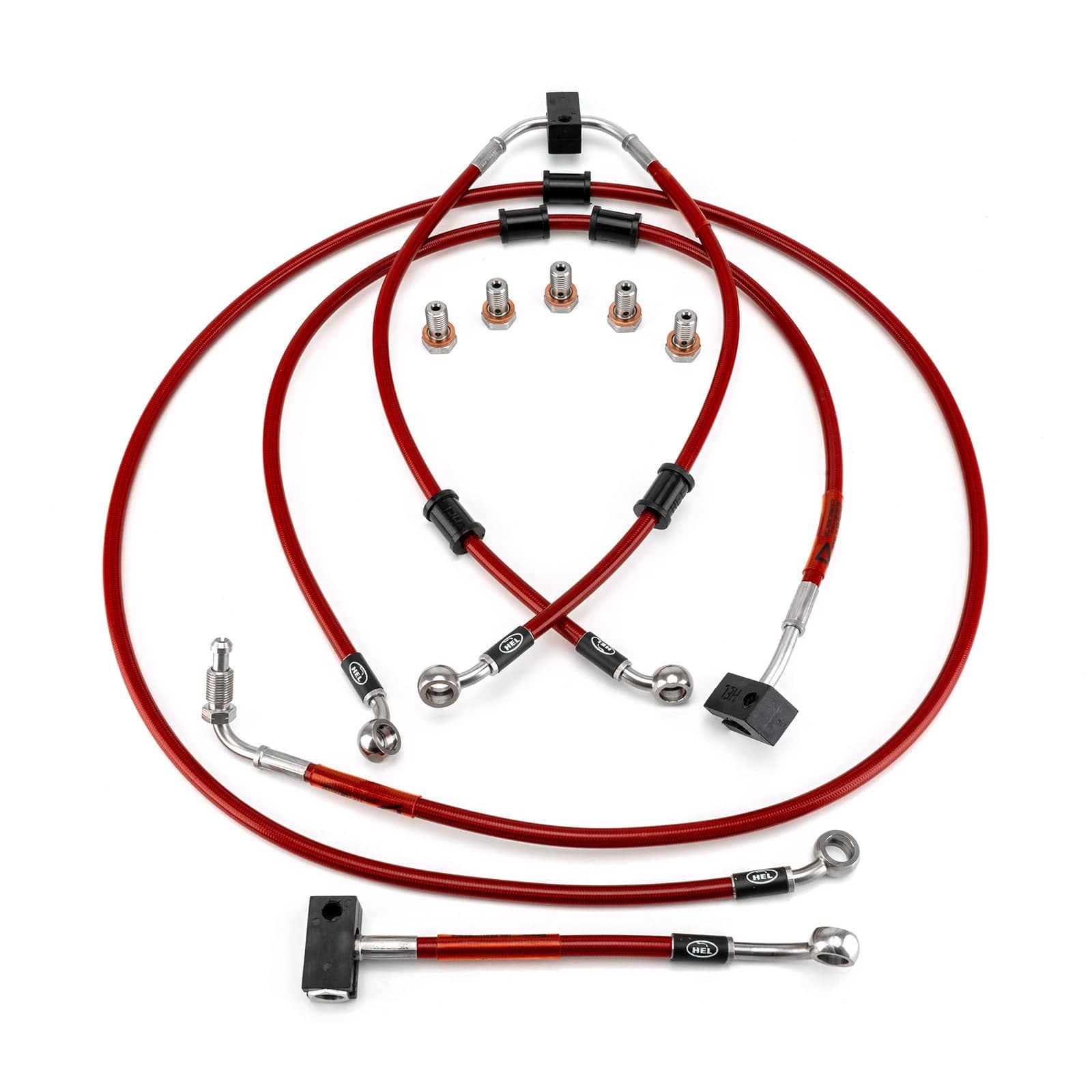 Hel Performance Braided Brake Lines - Motorcycle Suzuki GSX-S1000F, GSX-S1000 ABS 2015-2017 Flexible ABS Replacement Brake Lines HEL Stainless Steel Braided SR