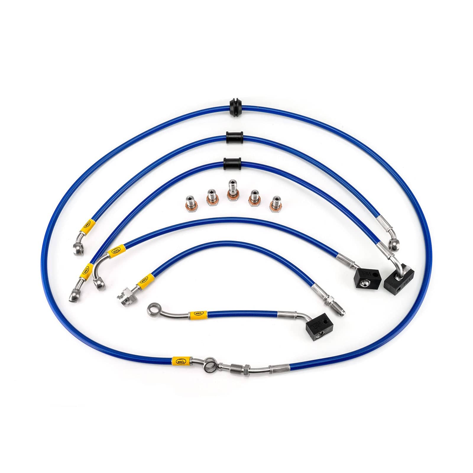 Hel Performance Braided Brake Lines - Motorcycle Suzuki SFV650 Gladius ABS K9-L6 2009-2016 Flexible ABS Replacement Brake Lines HEL Stainless Steel Braided SR