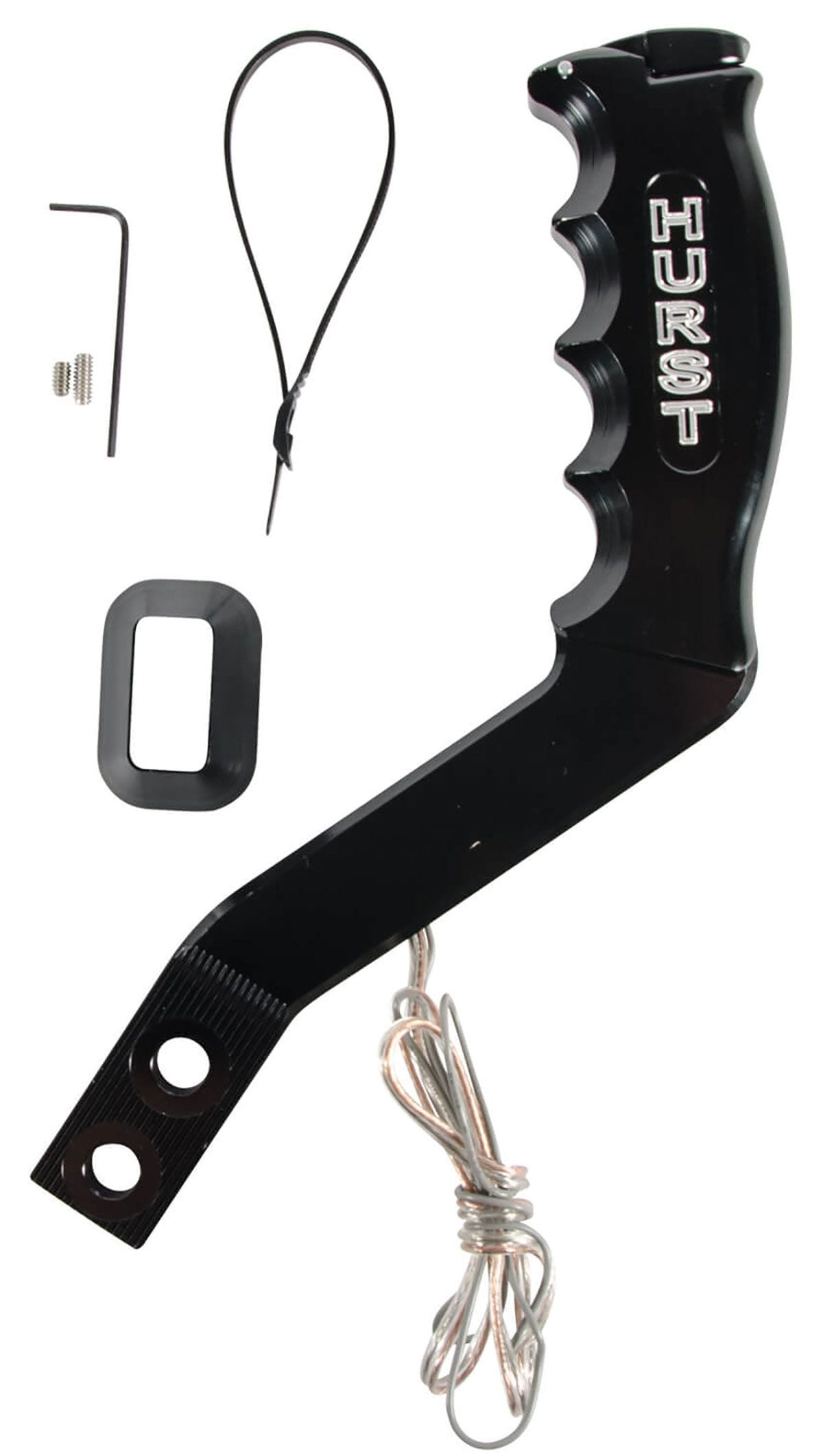 HURST With Built-In 12V Switch, Black Aluminium, 8.75" Length Hurst Nitro Stick Manual Shift Handle - Pistol Grip HU5381001 SR