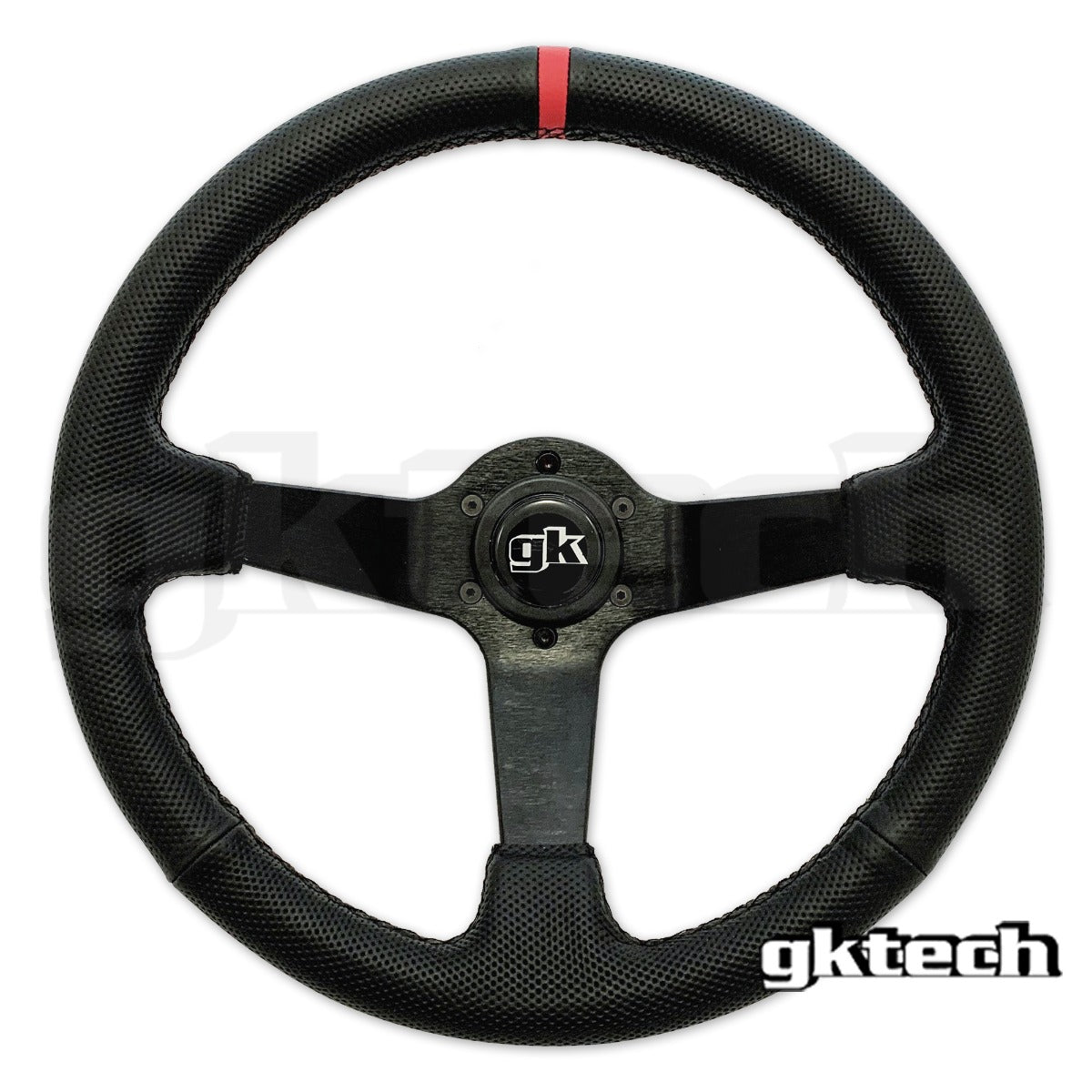 Steering wheel 350mm Deep dished perforated leather