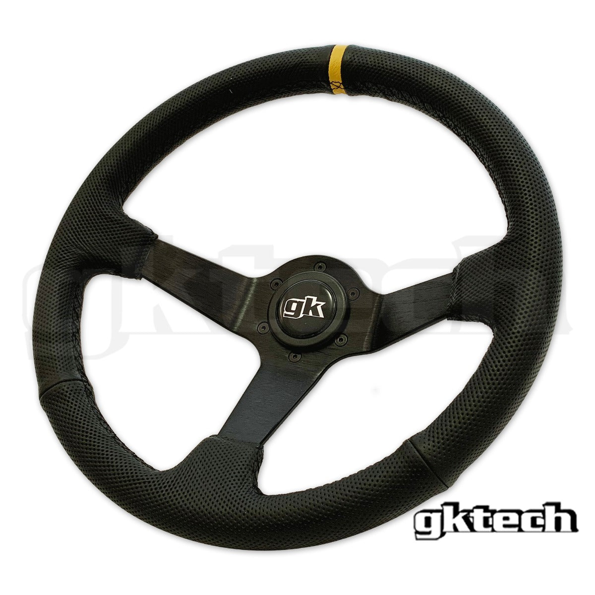 Steering wheel 350mm Deep dished perforated leather