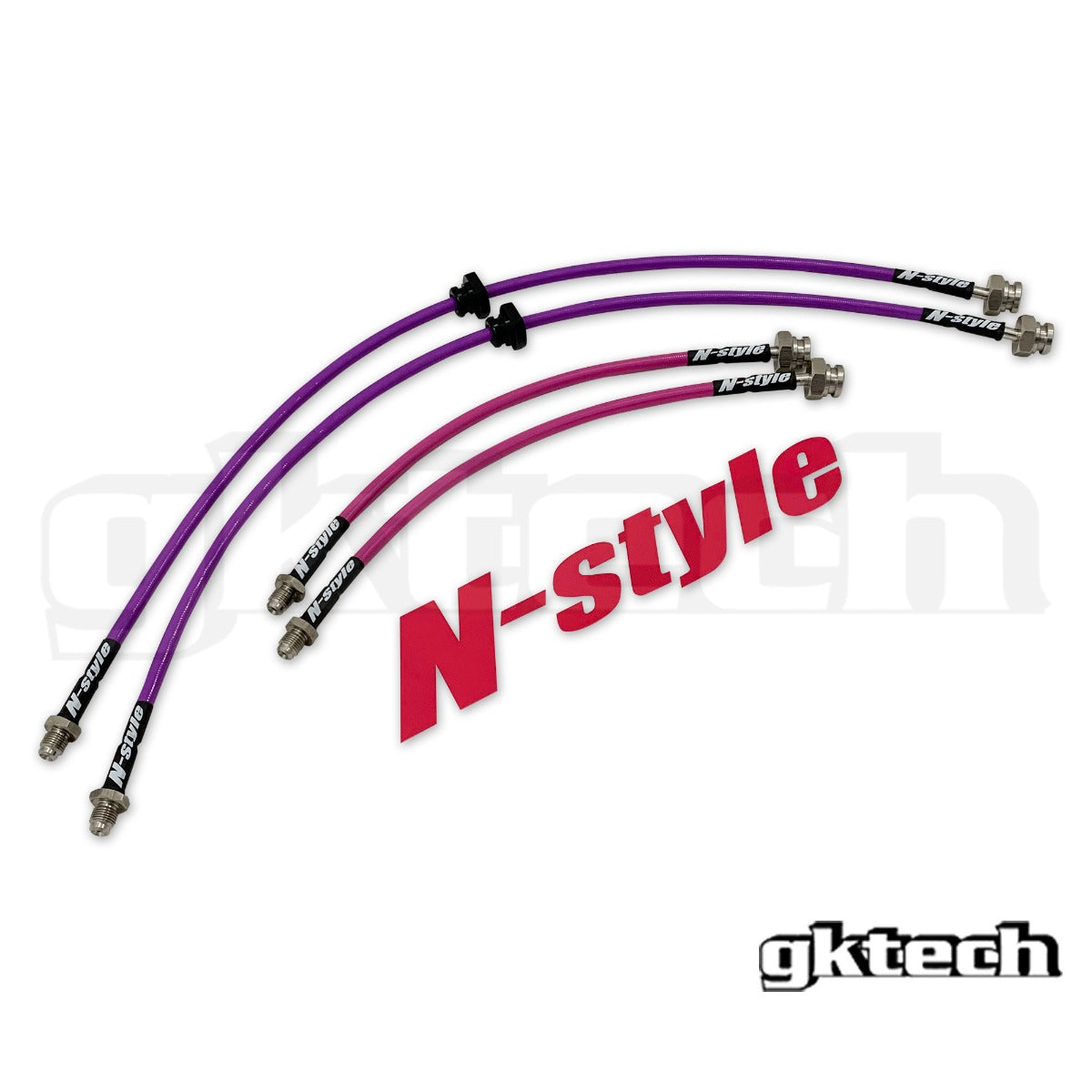 GKTech S14, S15 to Z32, Skyline conversion braided brake lines (S13X-CONVN-KIT)