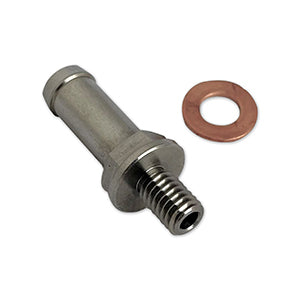 M6x1.0 to 8mm barbed fitting