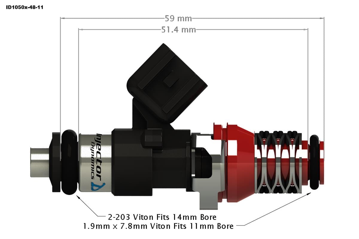 Injector Dynamics Injector Dynamics ID1050x Fuel Injectors 1050.48.11.WRX.4 SR