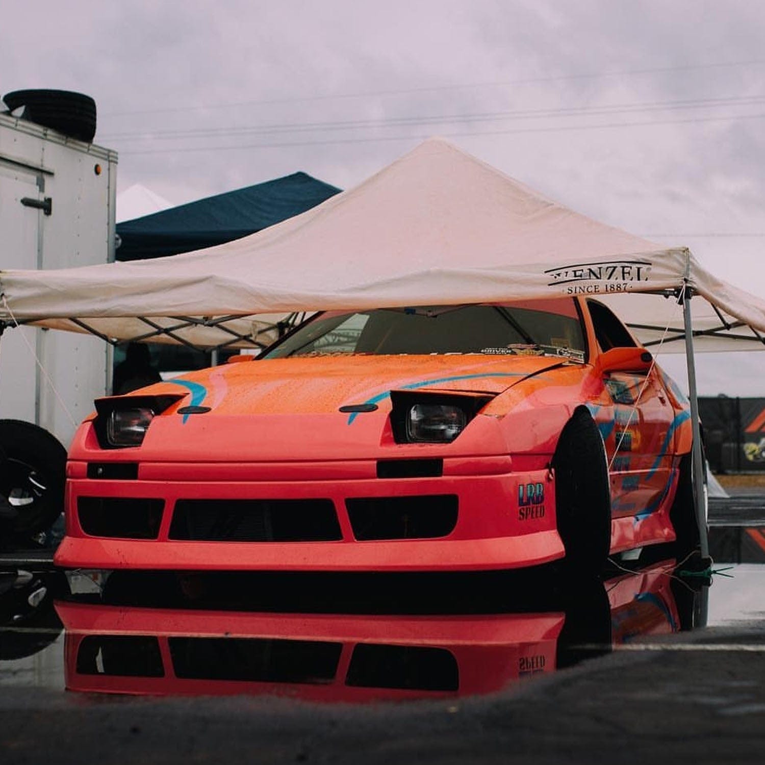 KBD Body Kits KBD Body Kits Mazda RX7 1986-1991 < b > Style 1 Piece Polyurethane Front Bumper SR