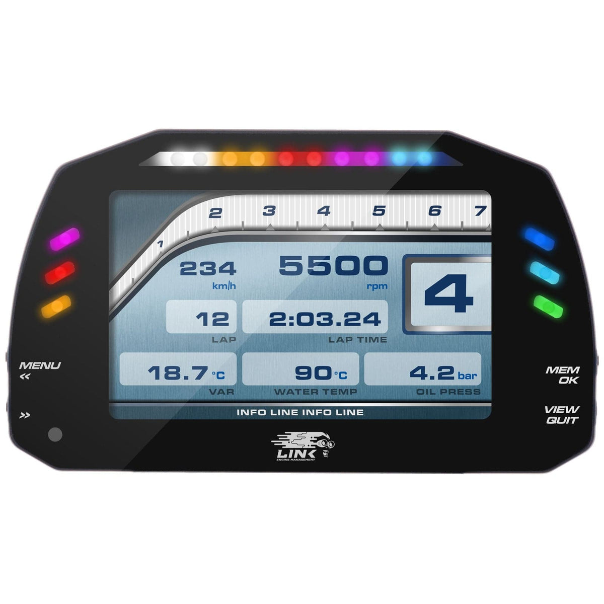 Link ECU Dashes & Data Loggers MXS Strada 5" Dash - Race Edition Link ECU AIM MXS 5" Dash - Strada Race Edition (100-0169) SR