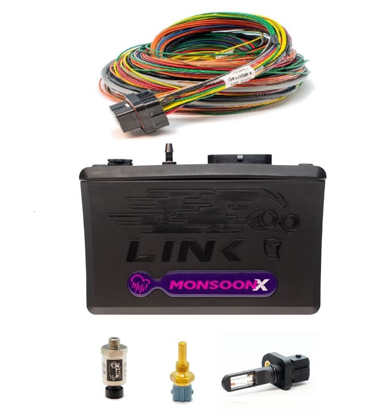 Link ECU Engine Management Link ECU G4X Monsoon Wire-In Bundle - ECU + Loom + Sensors (127-9800B) SR