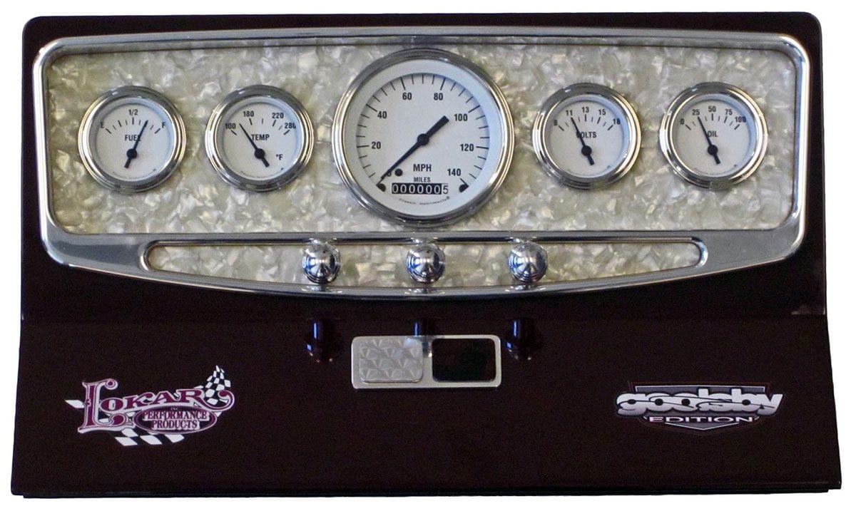 LOKAR Mother Of Pearl - Polished, Suit 3-3/8" & 2-1/16" Gauges Lokar Goolsby Oval Dash Insert 5 Gauge LK-BDI-9139 SR