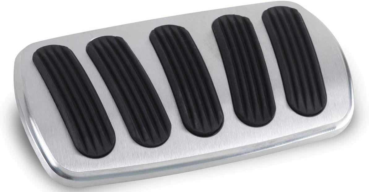 LOKAR Suit 1955-1957 Chevy Lokar Curved XL Non-Power Brake Pad with Rubber - Brushed Billet Aluminium LK-BAG-6138 SR