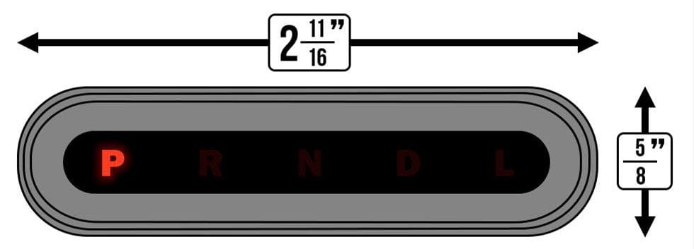 LOKAR Suit 350/400/200/C4/C6/727/904/518 Transmissions Lokar Horizontal LED Dash Indicator Bezel - Brushed Billet Aluminium LK-CIND-1700 SR