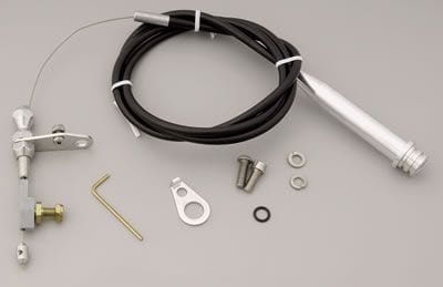 LOKAR Suit 700-R4 Transmissions Lokar Hi-Tech Kick down Kit Black Braided Steel Housing LK-KD-2700U SR