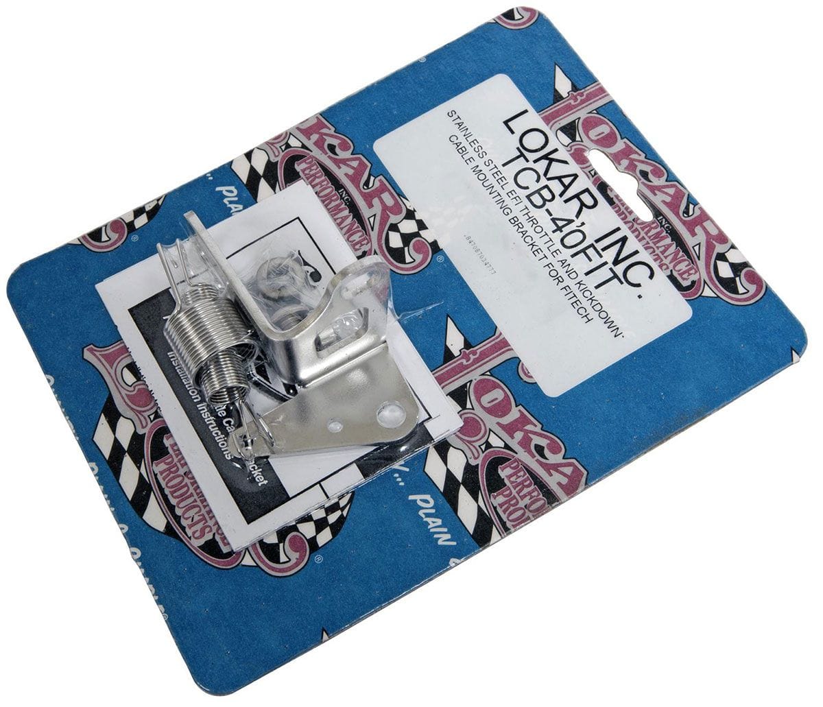 LOKAR Suit Fitech 4BBL Injection Lokar Cable Mounting Bracket & Spring Kit - Stainless Steel LK-TCB-40FIT SR