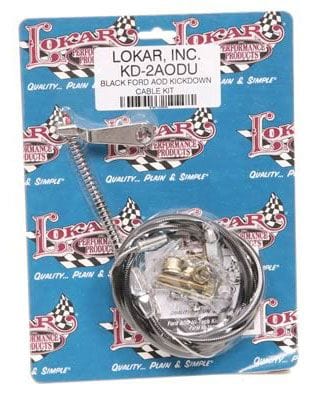 LOKAR Suit Ford AOD Lokar Hi-Tech Kick Down Kit Braided Stainless Steel Housing LK-KD-2AODU SR