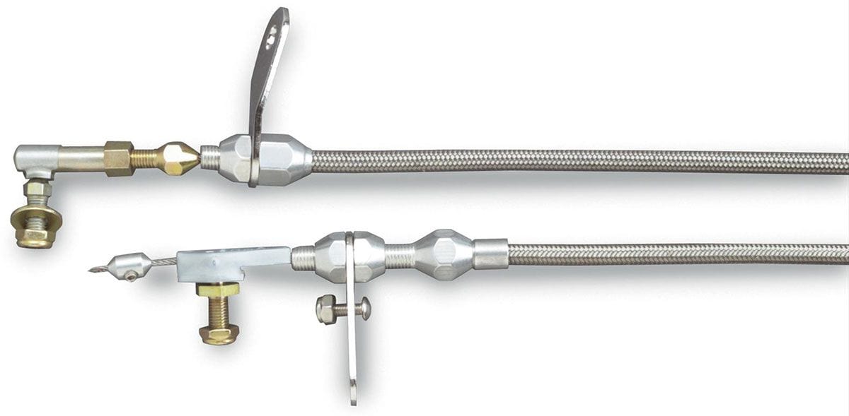 LOKAR Suit Torqueflite 727 Lokar Hi-Tech Kick Down Kit Braided Stainless Steel Housing LK-KD-2727HT SR