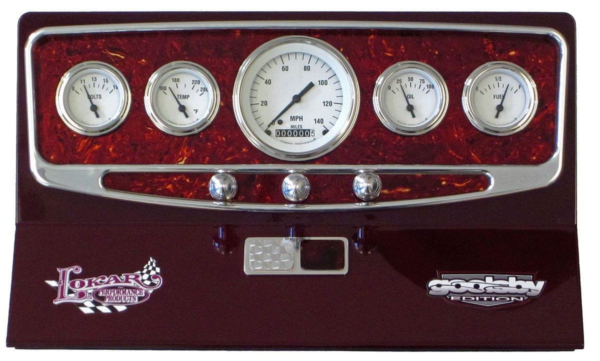 LOKAR Tortoise - Polished, Suit 3-3/8" & 2-1/16" Gauges Lokar Goolsby Oval Dash Insert 5 Gauge LK-BDI-9140 SR