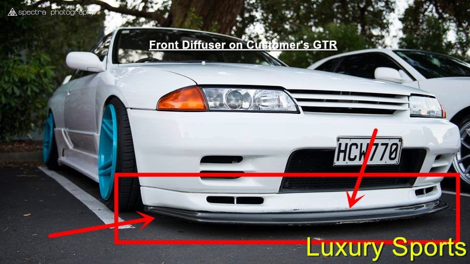Luxury Sports Luxury Sports Carbon Front Diffuser For Nissan Skyline R32 GTR SR