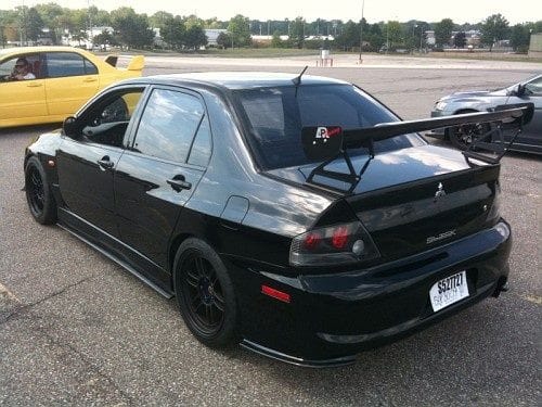 Luxury Sports Luxury Sports DAMD Style Rear Bumper Extension For EVO 8 Fiberglass SR