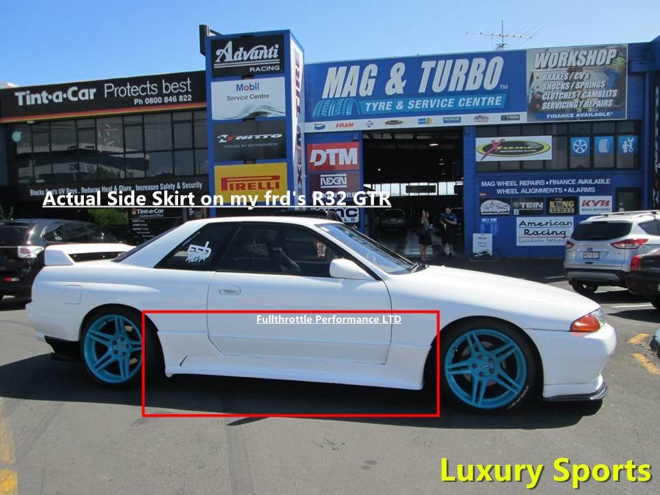 Luxury Sports Luxury Sports Do Luck GTR Style Side Skirts For Nissan Skyline R32 SR