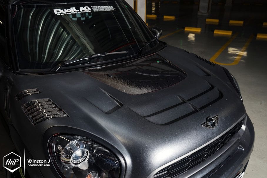 Luxury Sports Luxury Sports Duell AG Style Carbon Bonnet For Mini R60 Countryman -PP SR