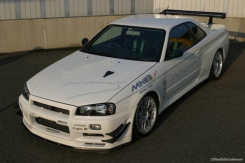 Luxury Sports Luxury Sports Fiberglass Front Bumper Canards For Nissan Skyline R34 GTR SR