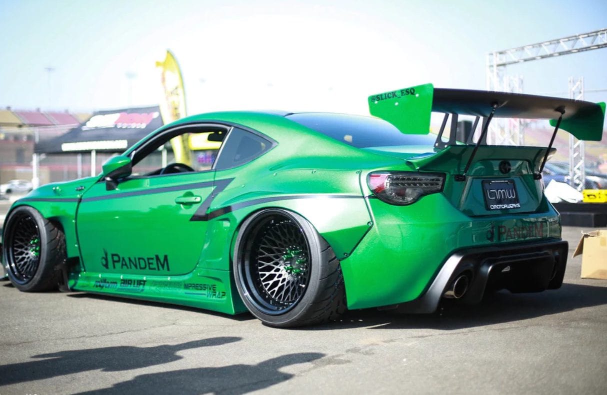 Luxury Sports Luxury Sports GT86 Rocket Bunny V3 Style Carbon Swan Neck Rear Spoiler -PP SR
