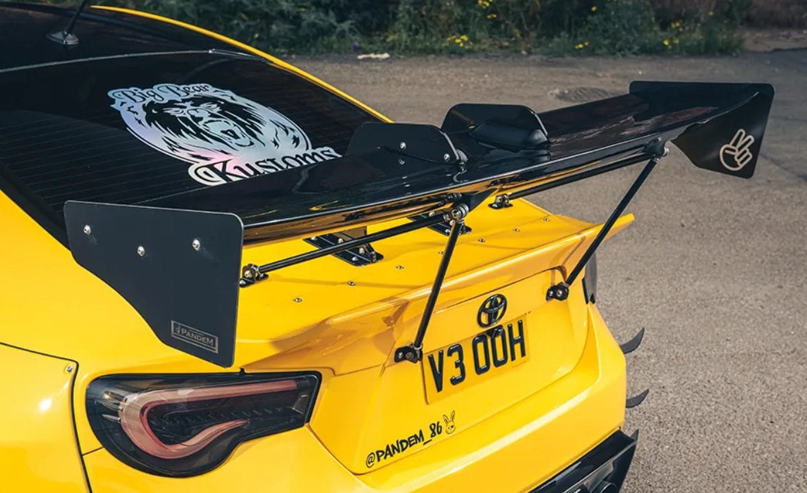 Luxury Sports Luxury Sports GT86 Rocket Bunny V3 Style Carbon Swan Neck Rear Spoiler -PP SR