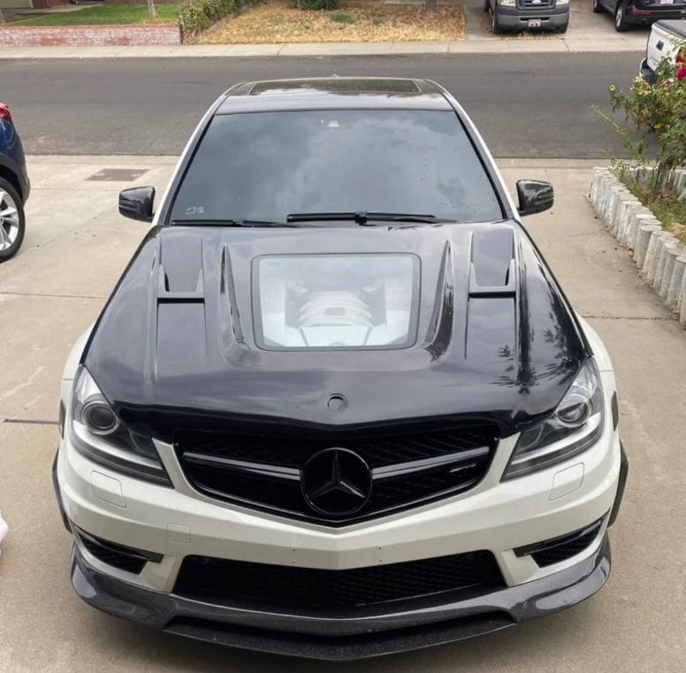 Luxury Sports Luxury Sports IMP Style Carbon Bonnet For Mercedes Benz W204 C63 AMG -PP SR