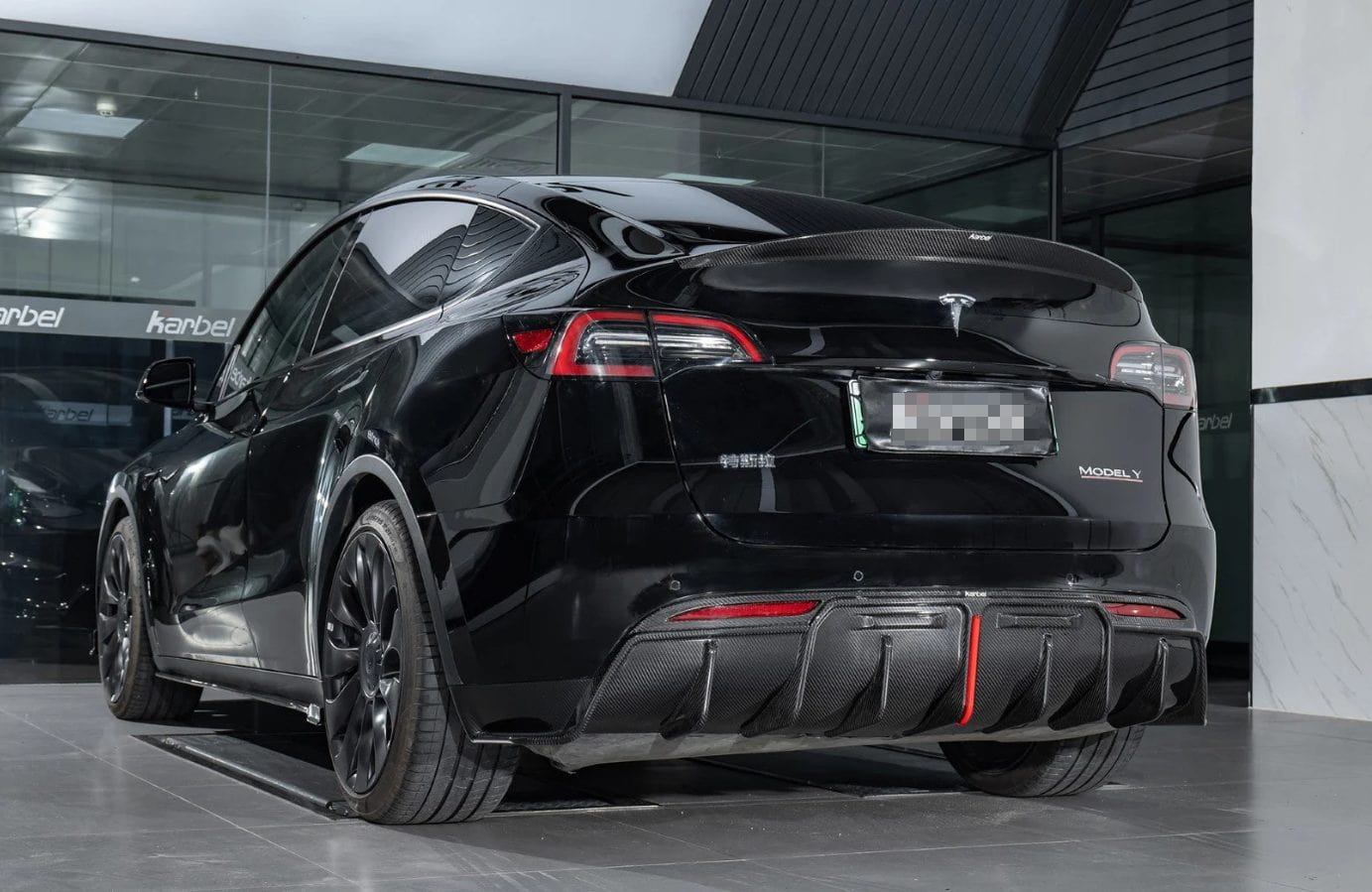 Luxury Sports Luxury Sports Karbel Style Carbon Rear Diffuser For Tesla Model Y -PP SR
