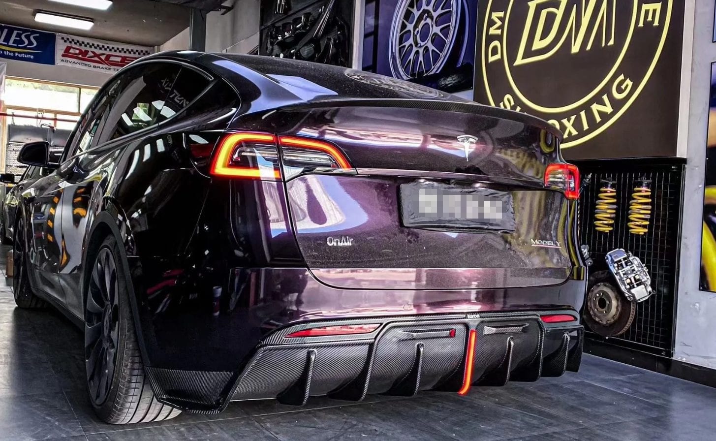 Luxury Sports Luxury Sports Karbel Style Carbon Rear Diffuser For Tesla Model Y -PP SR