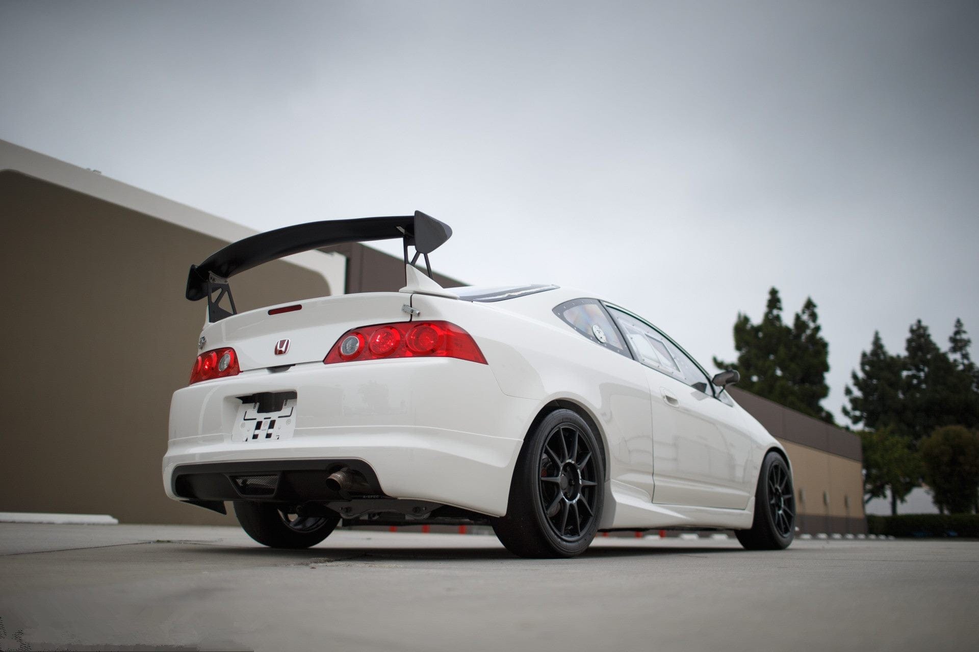 Luxury Sports Luxury Sports M Style Carbon Rear Spoiler For Honda Integra DC5 -PP SR