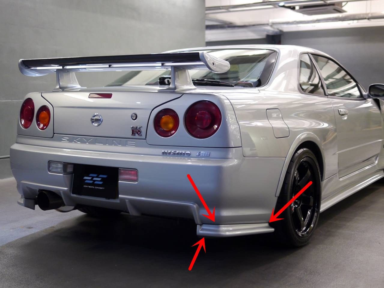 Luxury Sports Luxury Sports Nismo Style Rear End Caps For Nissan Skyline R34 GTR SR