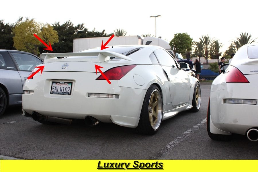 Luxury Sports Luxury Sports Nismo V1 Style Rear Spoiler For Nissan 350z SR