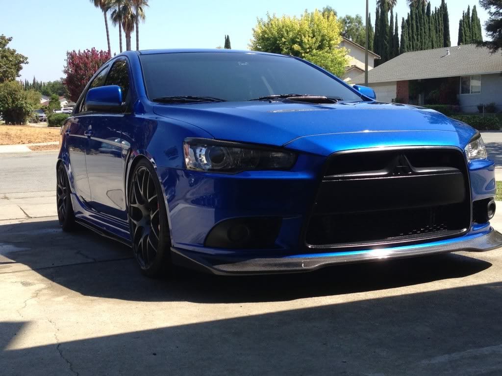 Luxury Sports SR Ralliart Style Carbon Front Lip For Mitsubishi EVO X -PP SR