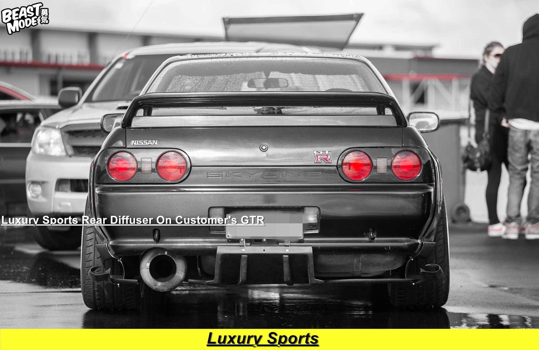 R32 Gtr Rear Diffuser SR Top Secret Style 7PCS Rear Diffuser For Nissan Skyline R32 2DR