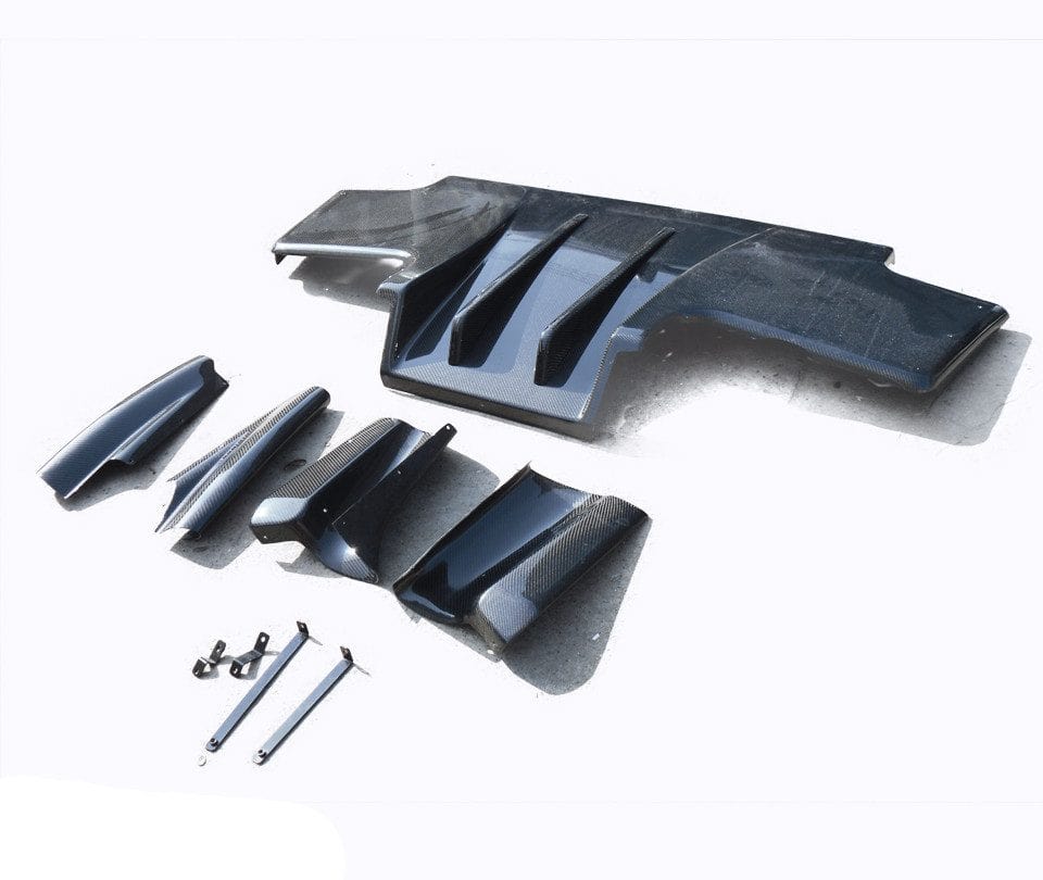 Luxury Sports Luxury Sports Top Secret Style 7PCS Rear Diffuser For Nissan Skyline R33 2DR SR