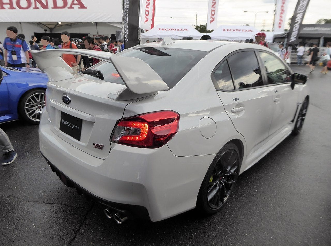 SR Factory STI Style Plastic Spoiler For Subaru Impreza VAB -PP
