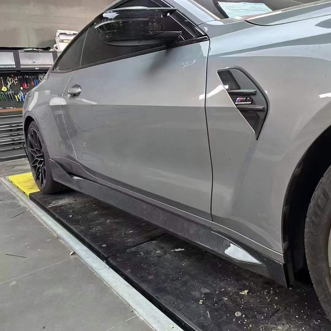 Luxury Sports Pay Total Price Now Luxury Sports MP Style Carbon Side Skirts Extension For BMW G80 G82 M3 M4 -PP SR