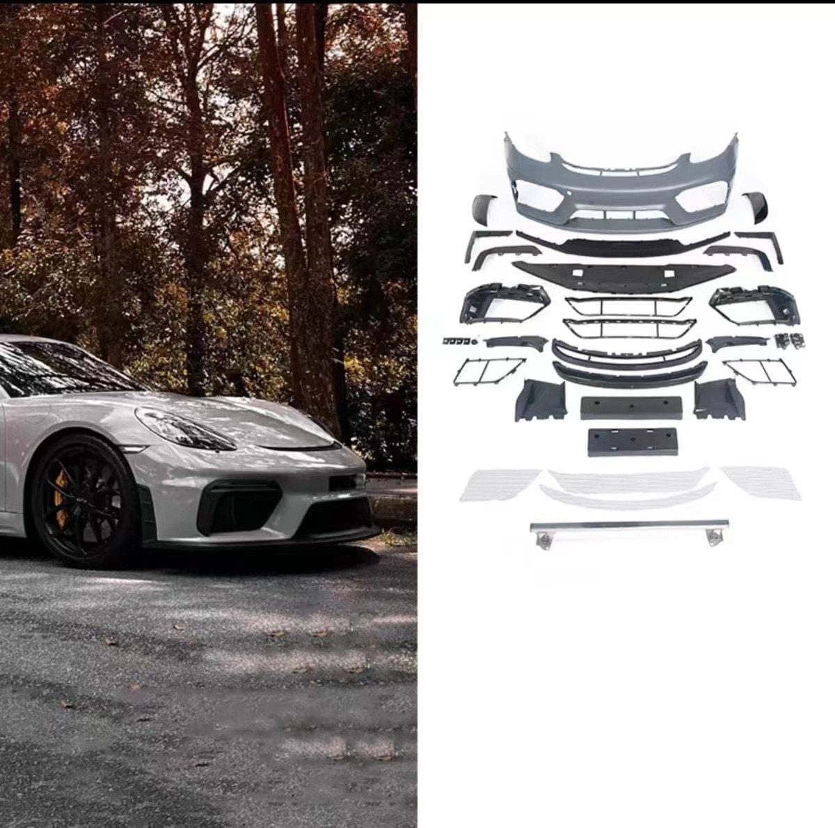 Luxury Sports SR GT4 Conversion Front Bumper For Porsche 718 16-23 -PP SR