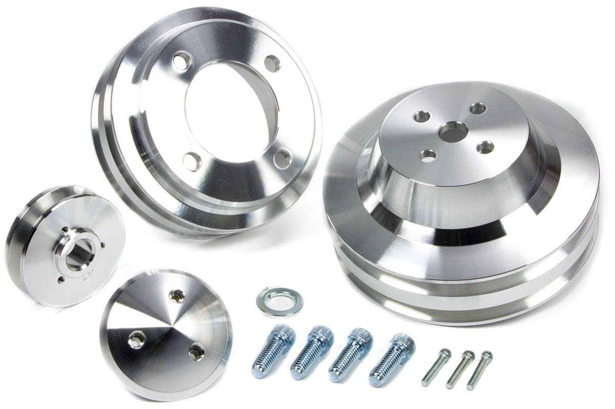 MARCH Billet Aluminium, Suit Ford 289-351W 1965-69 March Performance March Performance High Water Flow 1-Groove V-Belt Pulley Set MPP1617 SR