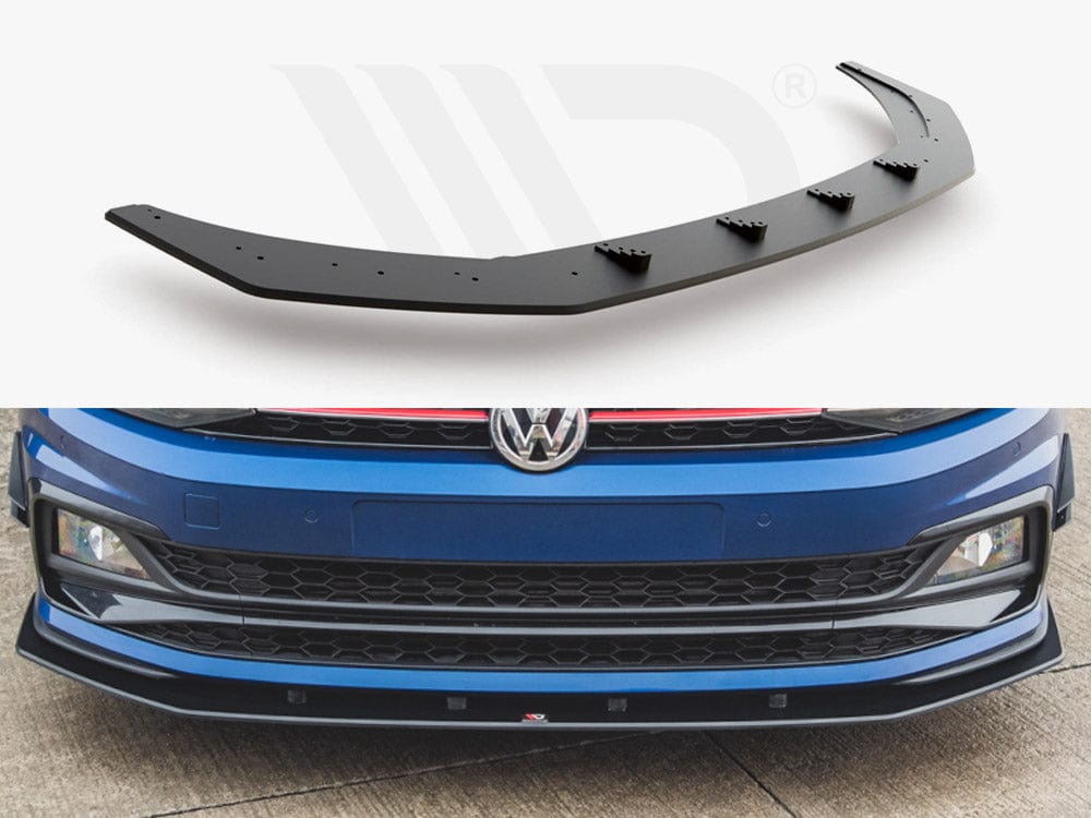 Maxton Design Black Front Splitter VW Polo GTI Mk6 2017- Maxton Design SR