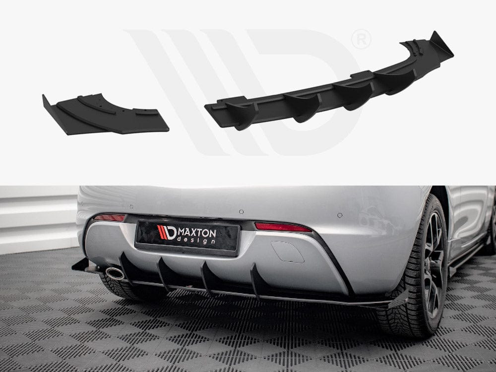Maxton Design Black + Gloss Flaps Street PRO Rear Valance + Flaps Opel Astra GTC OPC-Line J 2011-2018 Maxton Design SR