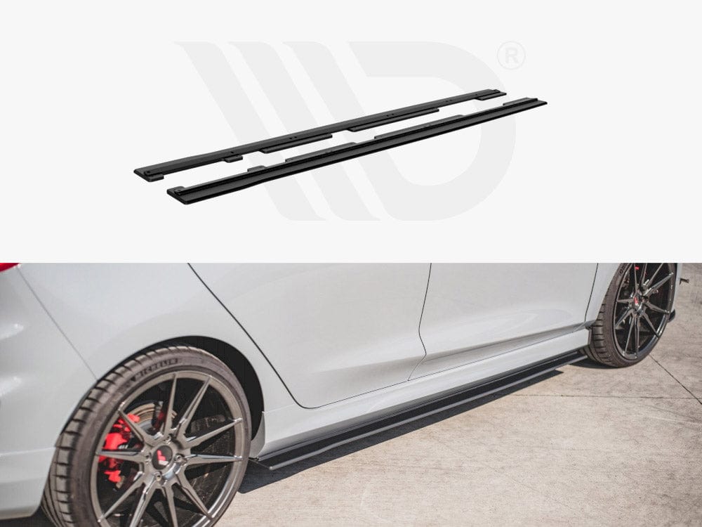 Maxton Design Black Maxton Racing Side Skirts Diffusers Ford Fiesta Mk8 ST / ST-Line Maxton Design SR