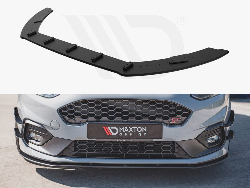 Maxton Design Black Racing Durability Front Splitter Ford Fiesta MK8 ST / St-line 2017- Maxton Design SR