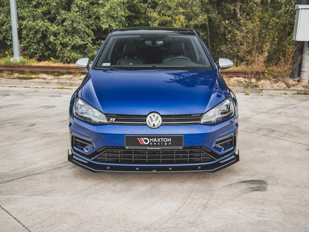 Maxton Design Black-Red + Gloss Flaps Maxton Racing Front Splitter + Flaps VW Golf 7 R / R-Line Facelift Maxton Design SR