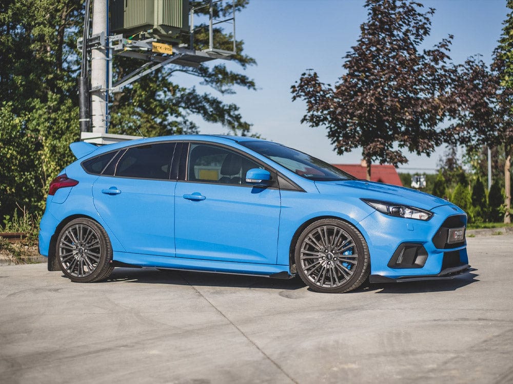 Maxton Design Black-Red + Gloss Flaps Racing Durability Side Skirts Diffusers (+flaps) Ford Focus RS MK3 2015-2018 Maxton Design SR